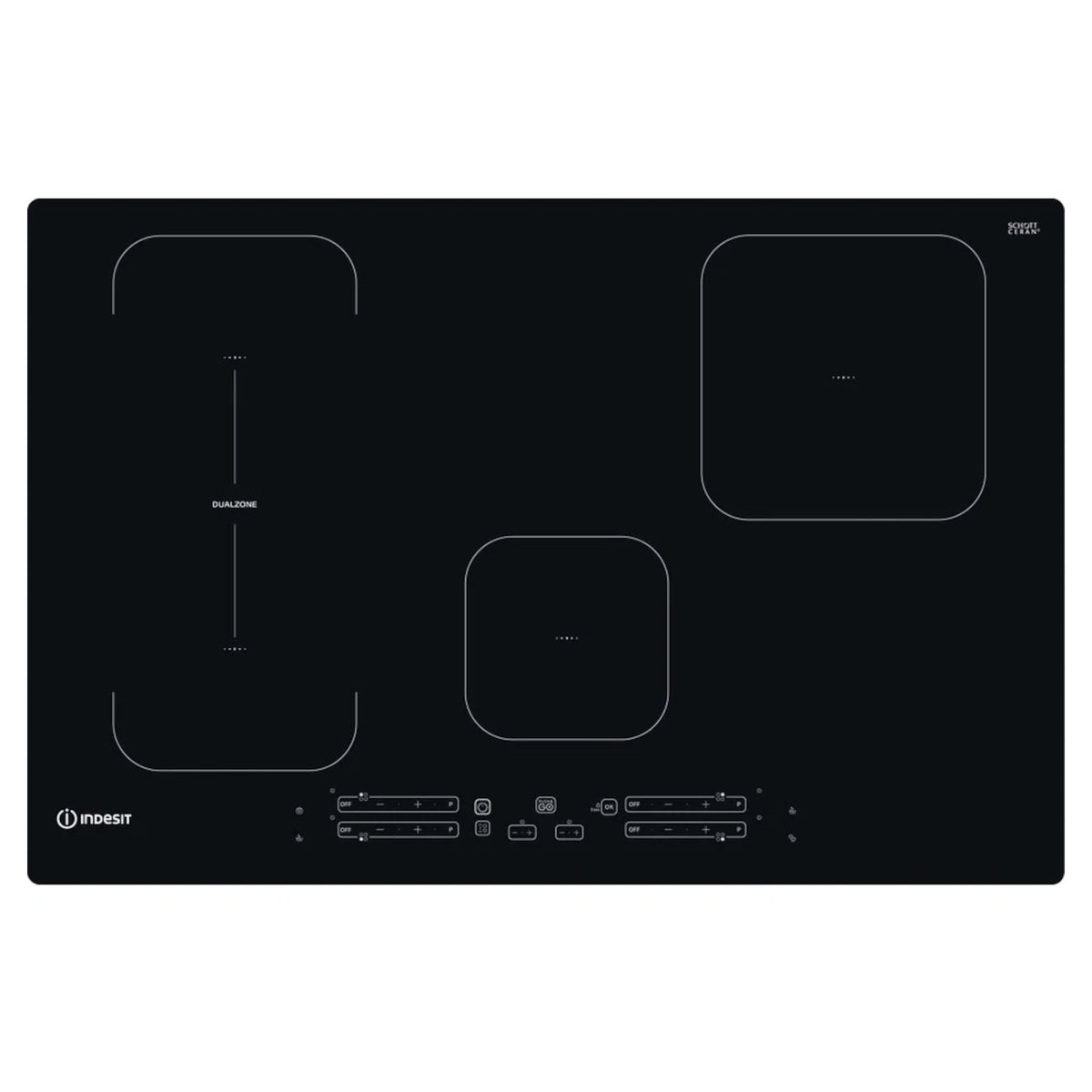 Indesit IB 21B77 NE 77cm Built-In 4 Zone Induction Hob - Black