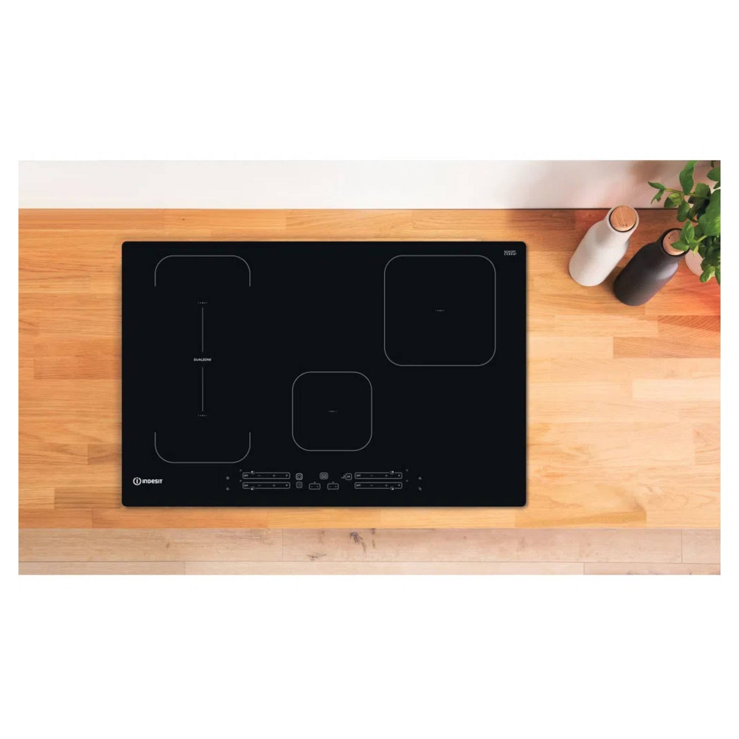 Indesit IB 21B77 NE 77cm Built-In 4 Zone Induction Hob - Black