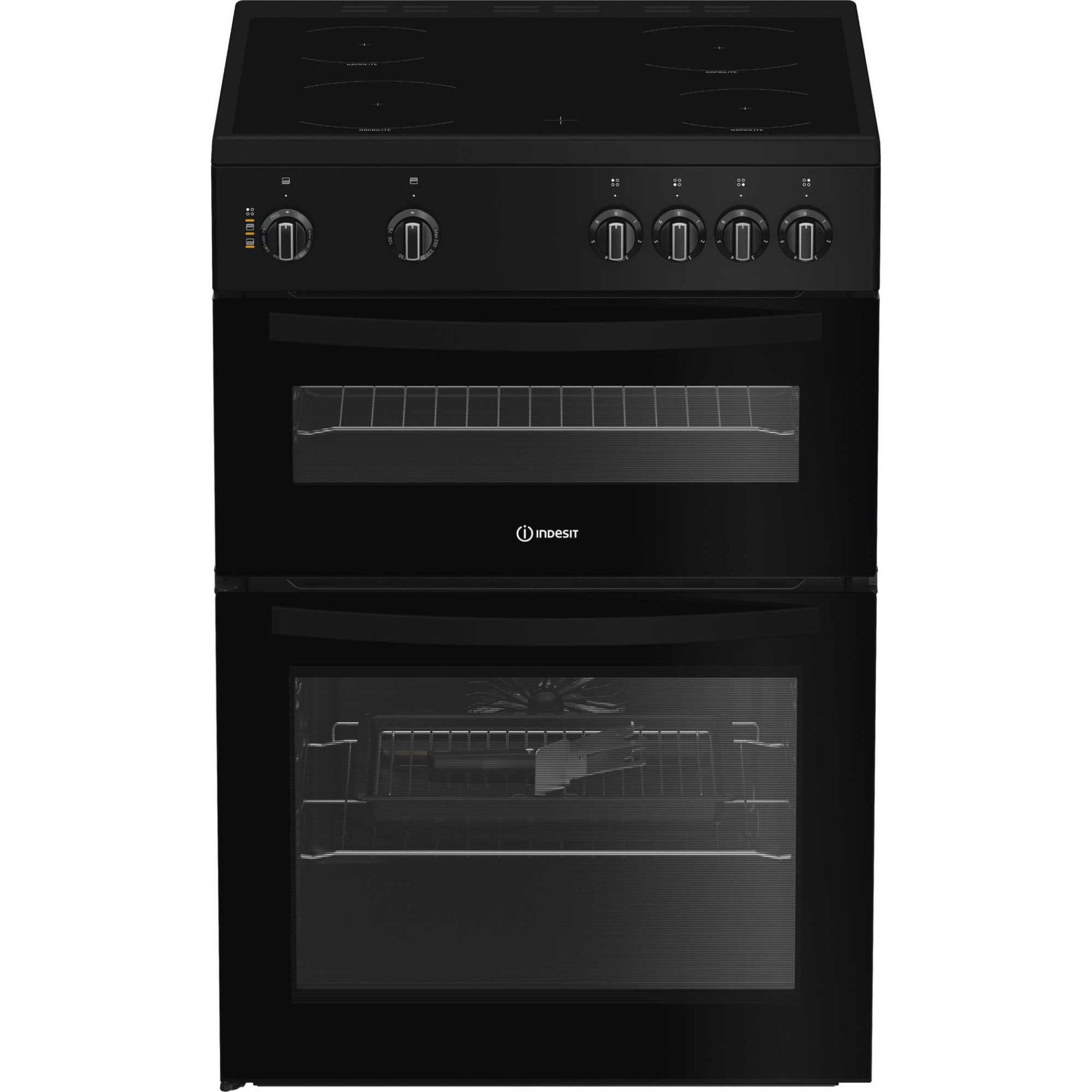 Indesit 60cm Electric Double Oven Cooker - IDE6VMB