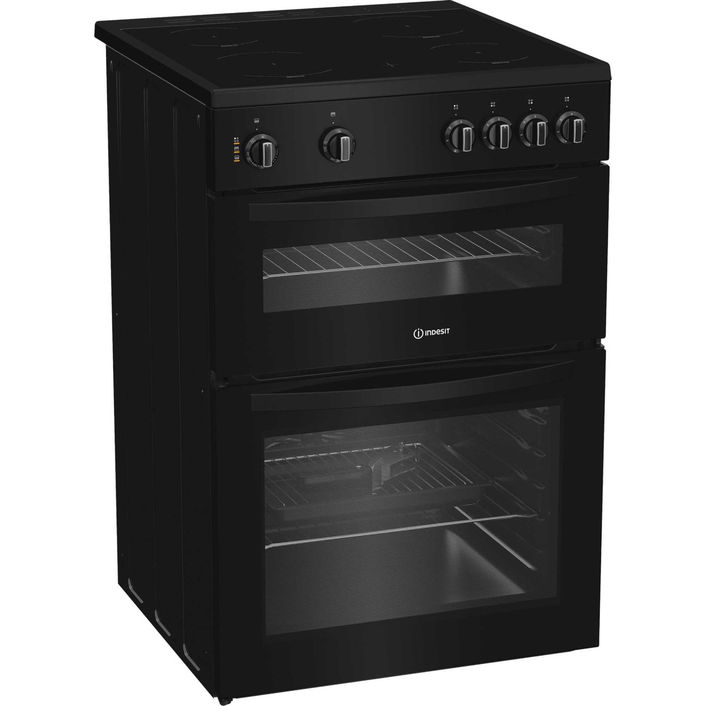 Indesit 60cm Electric Double Oven Cooker - IDE6VMB