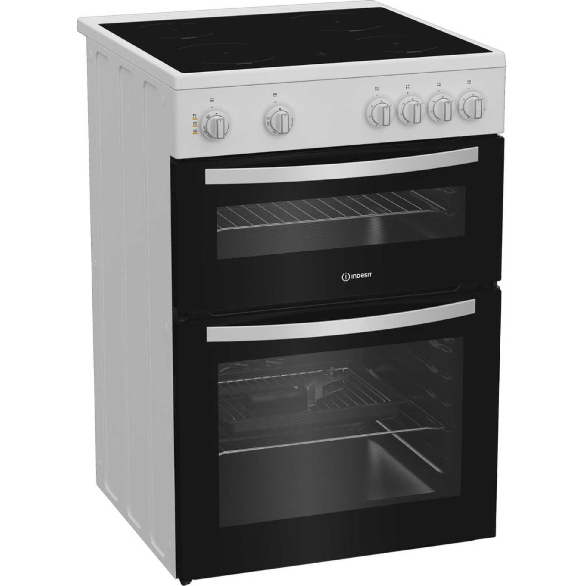Indesit Electric Double Oven Cooker - IDE6VMW
