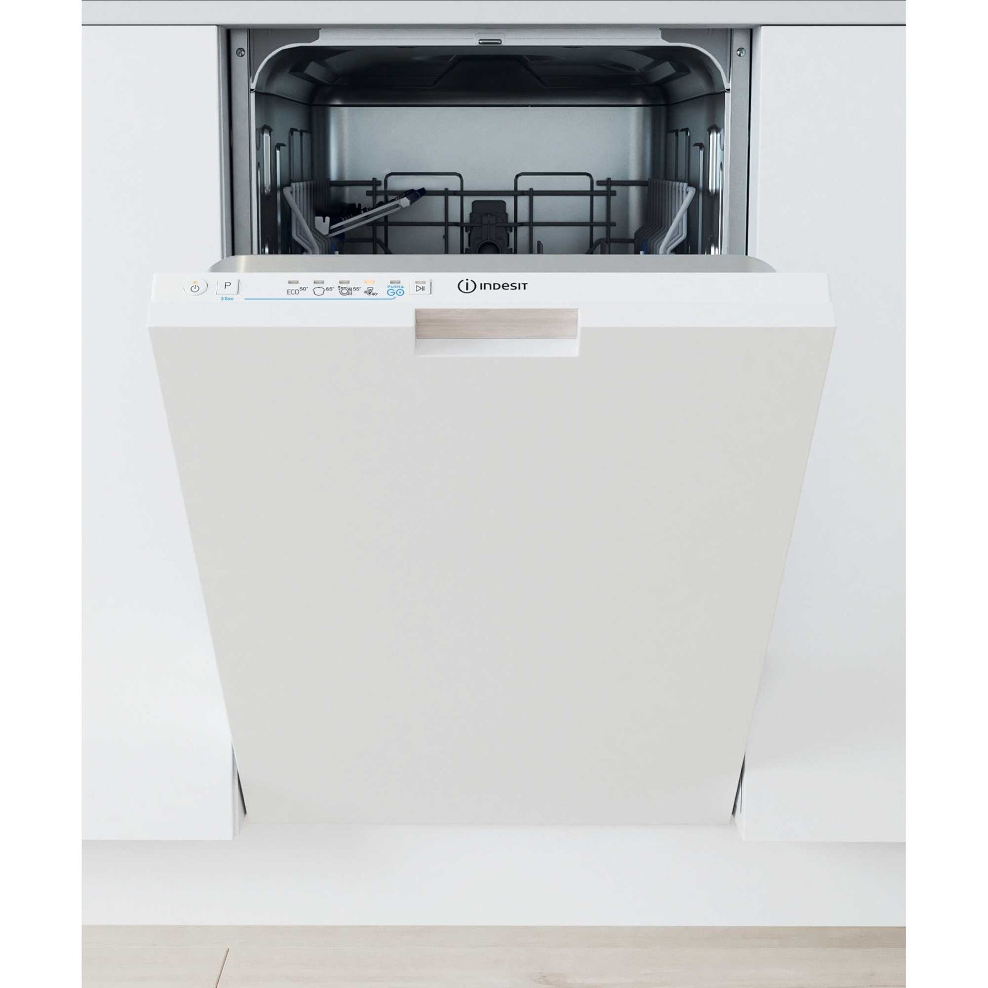 Indesit Push&Go Fully Integrated Slimline Dishwasher - IN2IE10CS80UK