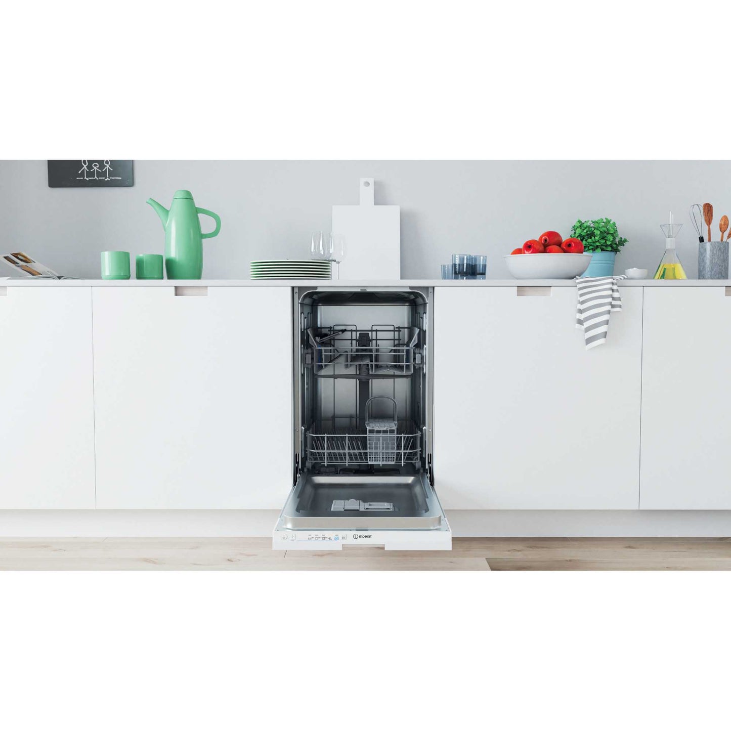 Indesit Push&Go Fully Integrated Slimline Dishwasher - IN2IE10CS80UK