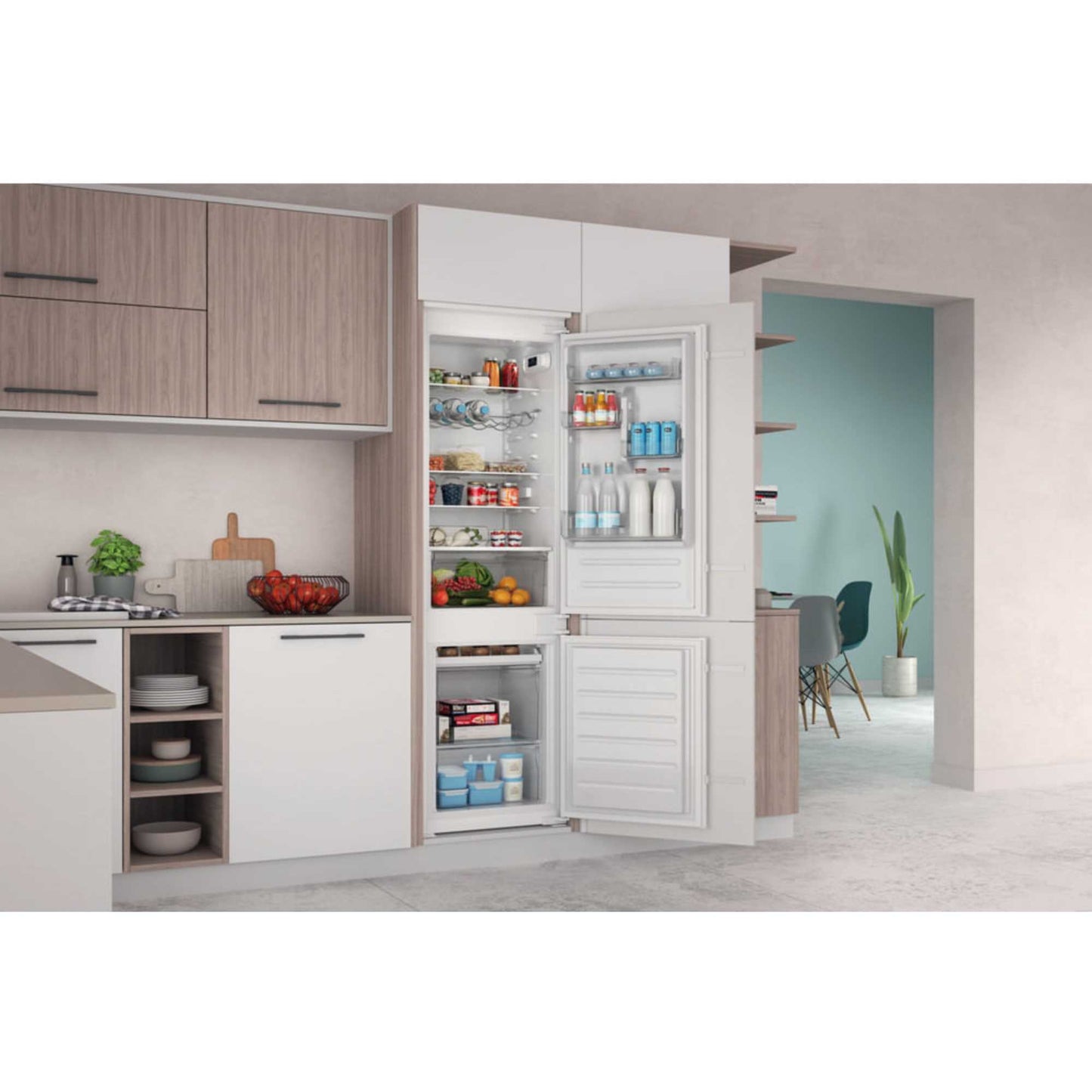Indesit Push&Go Built-In Fridge 70/30 Freezer Low Frost - INC18D011B1