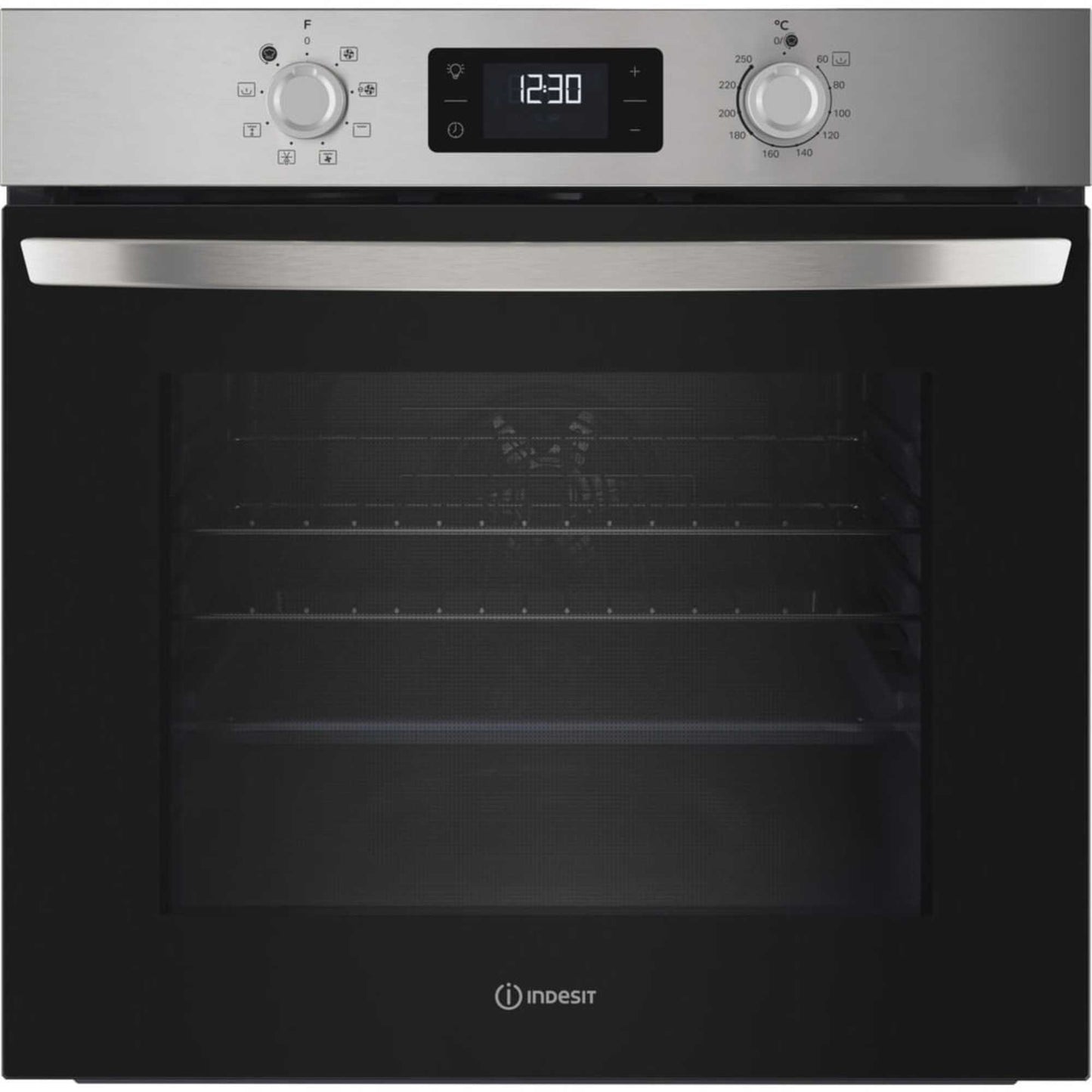 Indesit IO 253 X UK Turn&Go Single Fan Oven - Stainless Steel