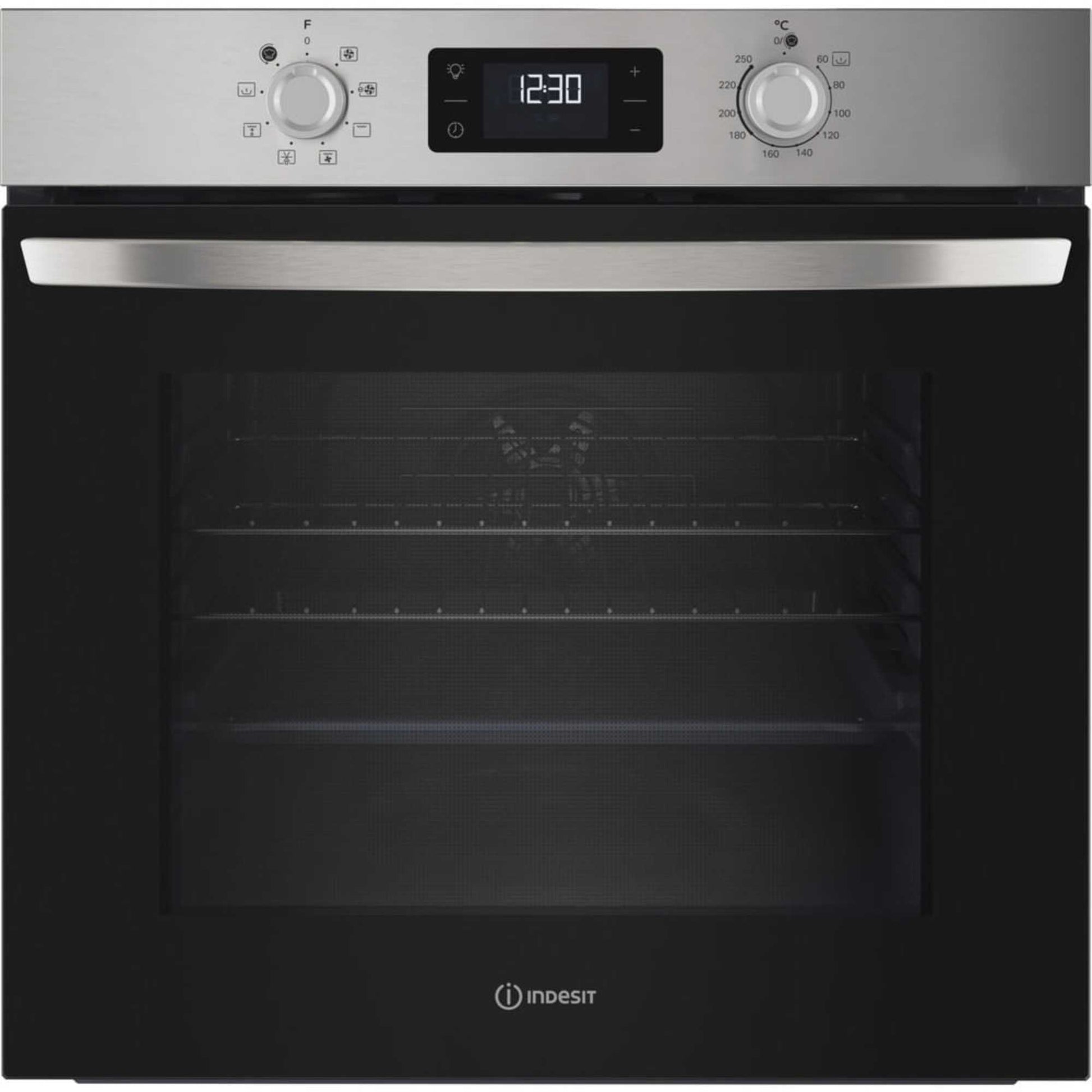 Indesit IO 253 X UK Turn&Go Single Fan Oven - Stainless Steel