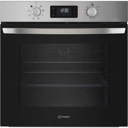 Indesit IO 253 X UK Turn&Go Single Fan Oven - Stainless Steel