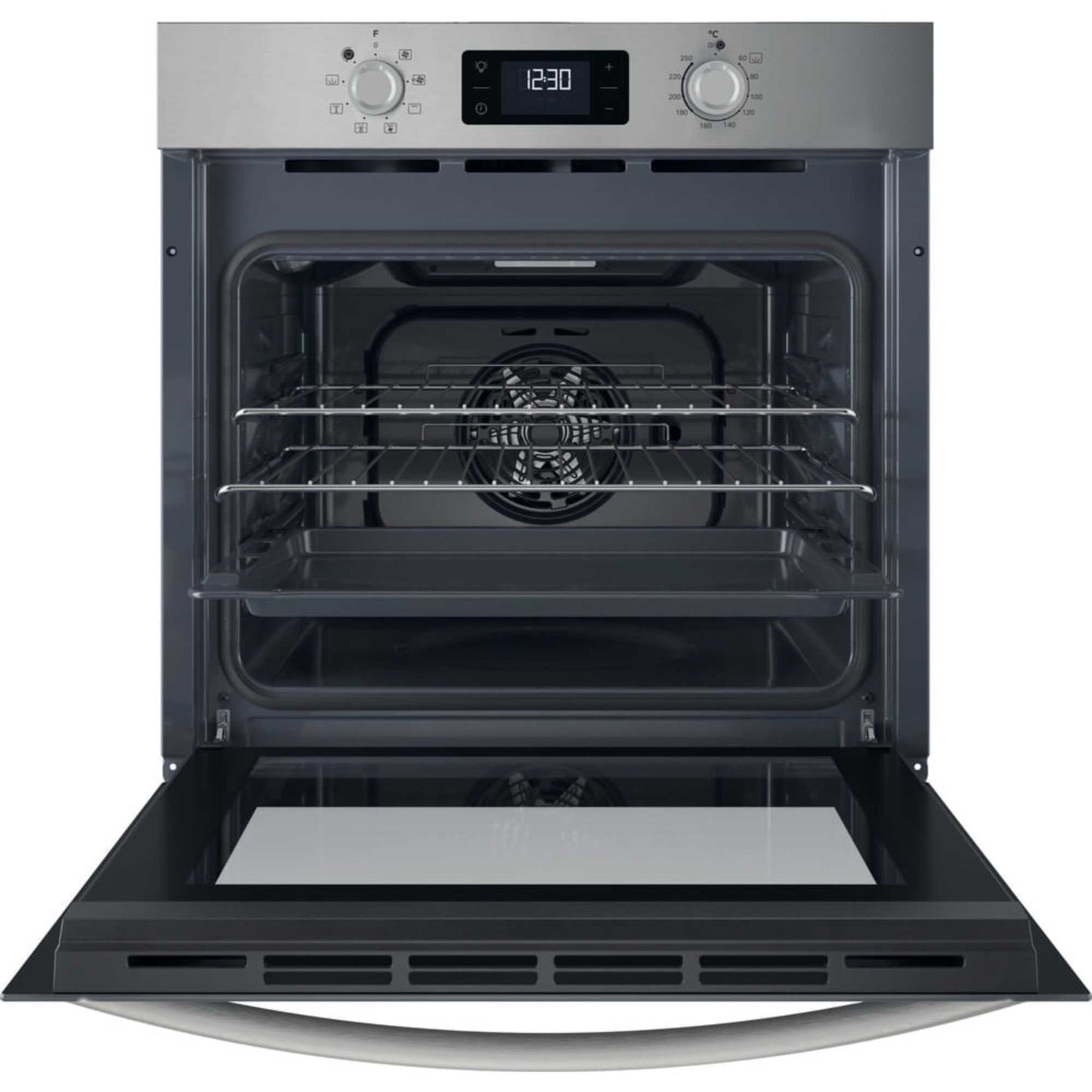 Indesit IO 253 X UK Turn&Go Single Fan Oven - Stainless Steel
