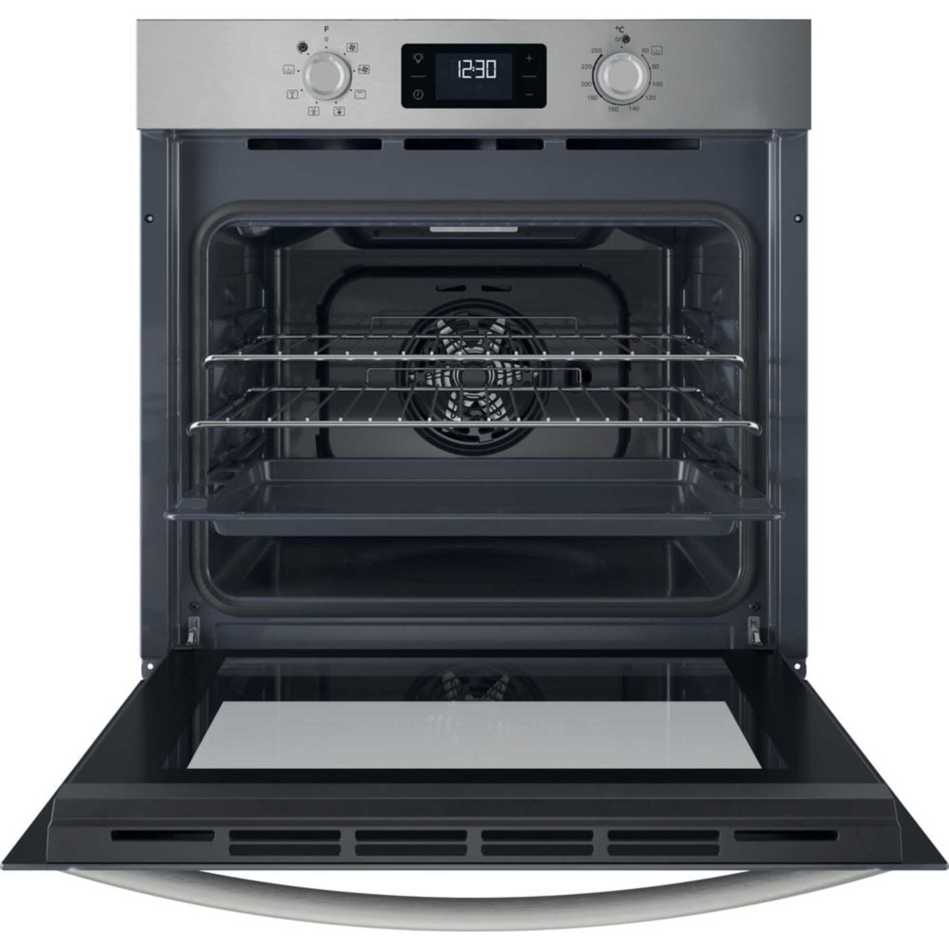 Indesit IO 253 X UK Turn&Go Single Fan Oven - Stainless Steel
