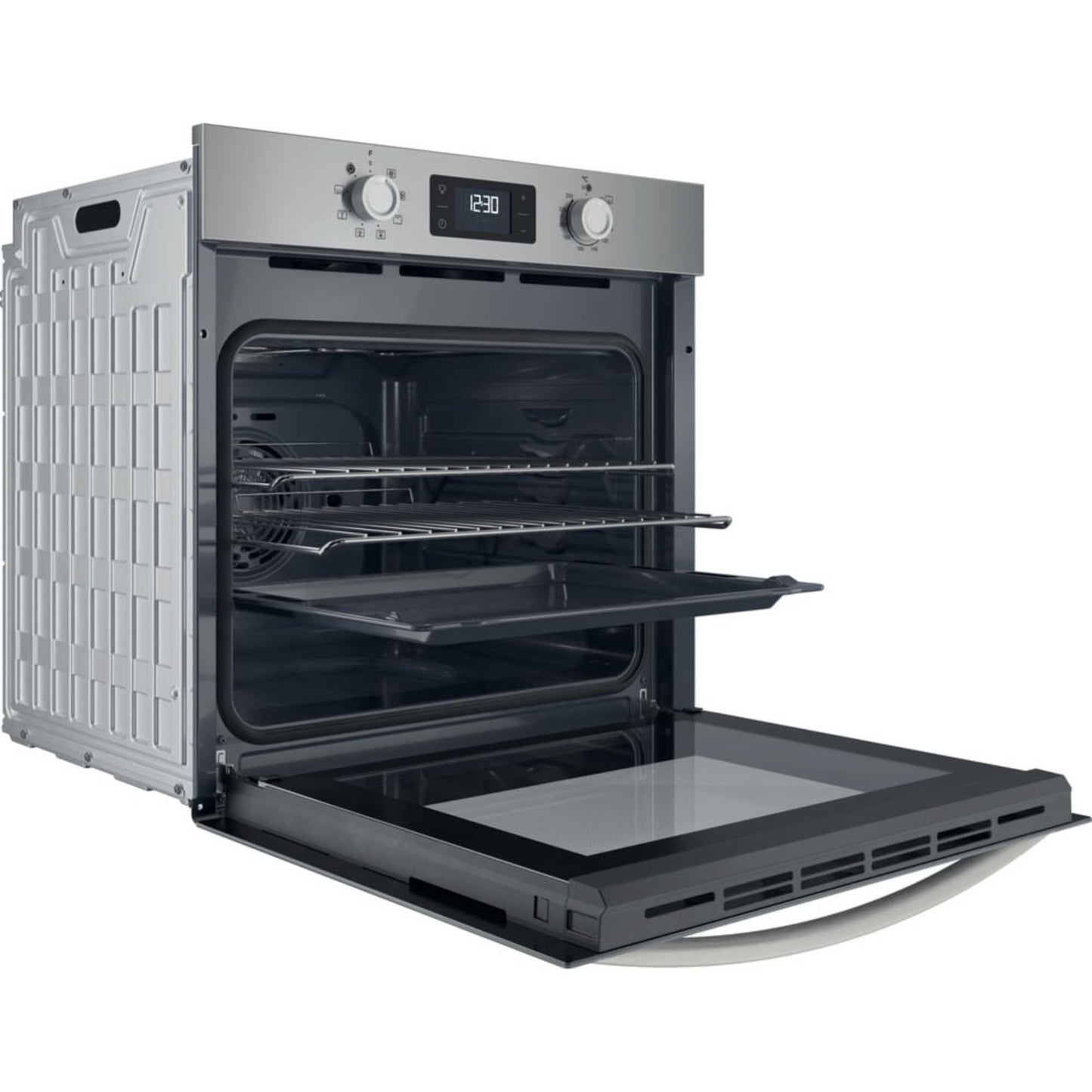 Indesit IO 253 X UK Turn&Go Single Fan Oven - Stainless Steel