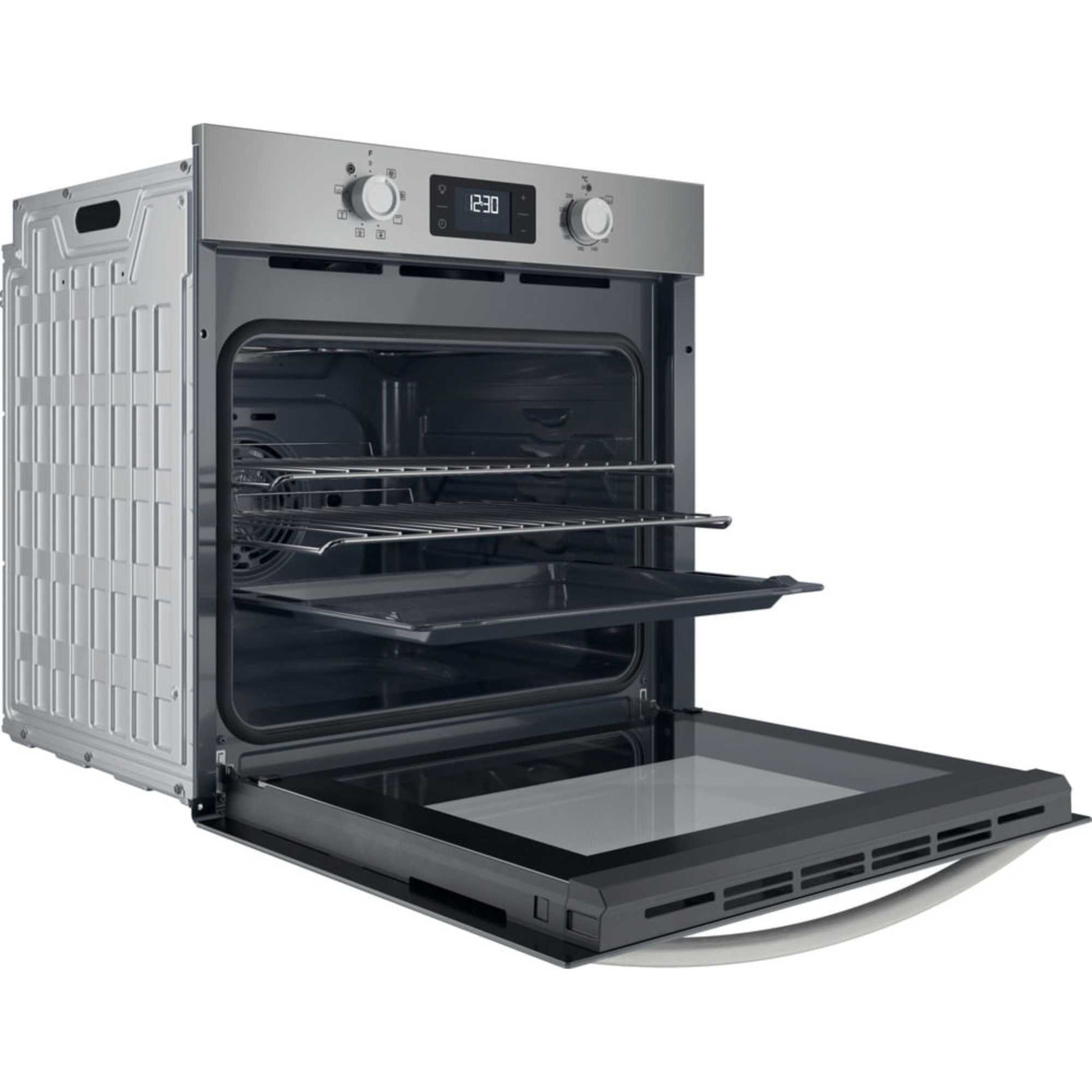 Indesit IO 253 X UK Turn&Go Single Fan Oven - Stainless Steel