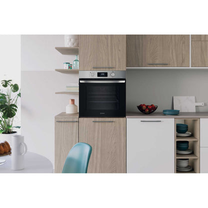 Indesit IO 253 X UK Turn&Go Single Fan Oven - Stainless Steel