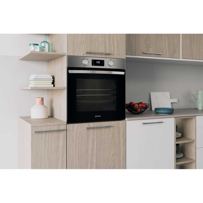 Indesit IO 253 X UK Turn&Go Single Fan Oven - Stainless Steel