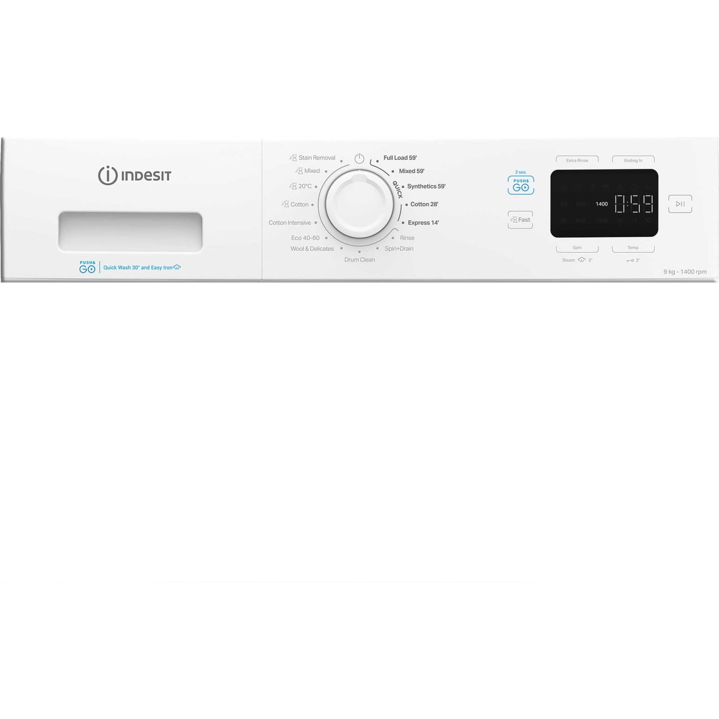 Indesit Push&Go 9kg 1400rpm Washing Machine - IP 946 PUSH&GO UK