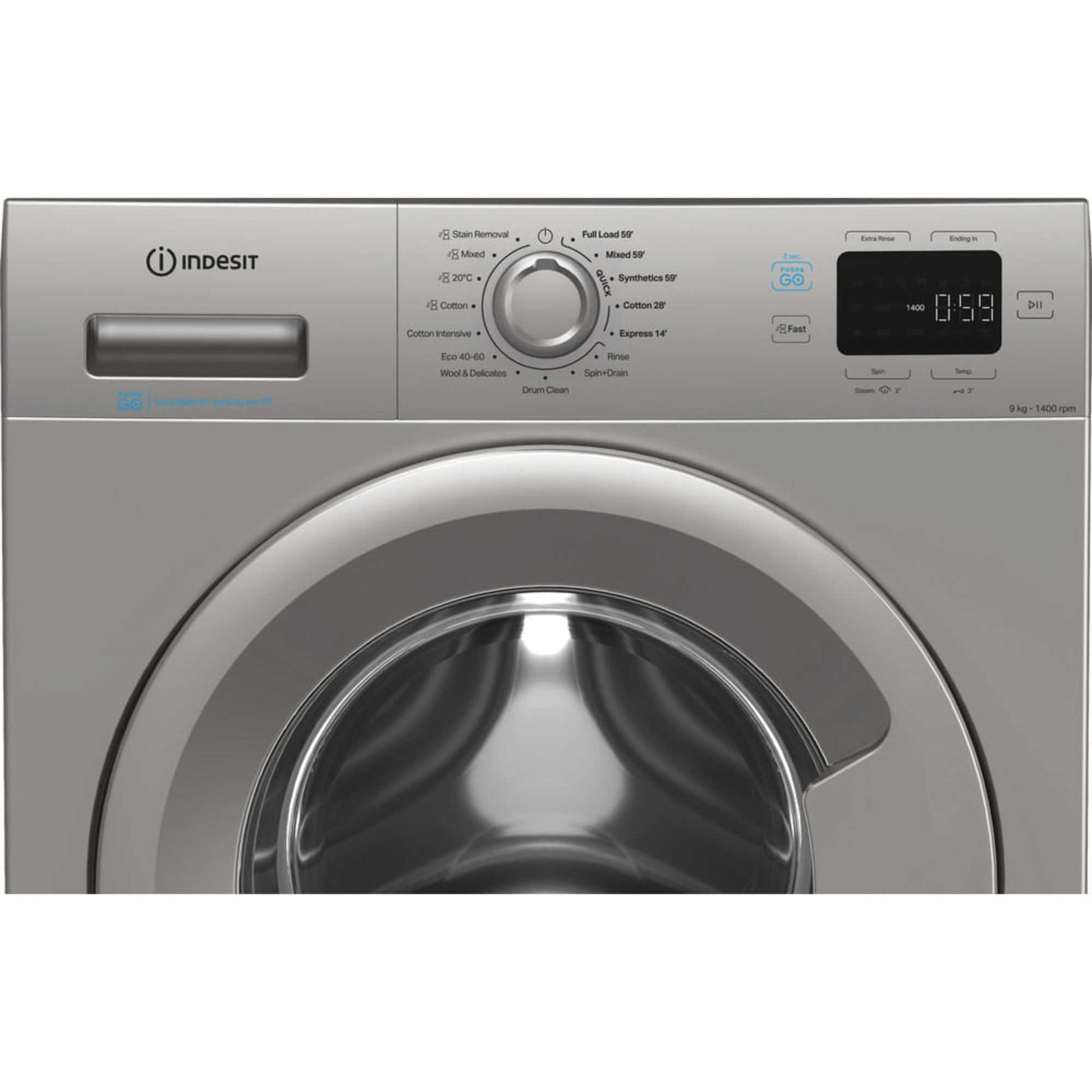 Indesit Push&Go 9kg 1400rpm Washing Machine - IP 946S PUSH&GO UK
