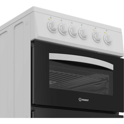 Indesit 50cm Electric Single Oven Cooker - ITE5VMW