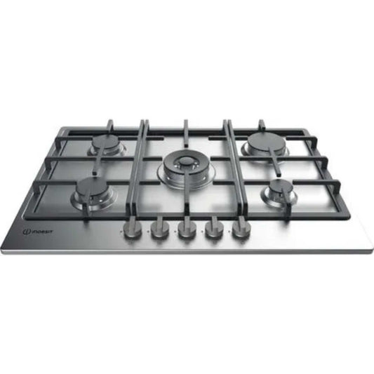 Indesit THP 751 W/IX/I 1 75cm Built-In 5 Burner Gas Hob