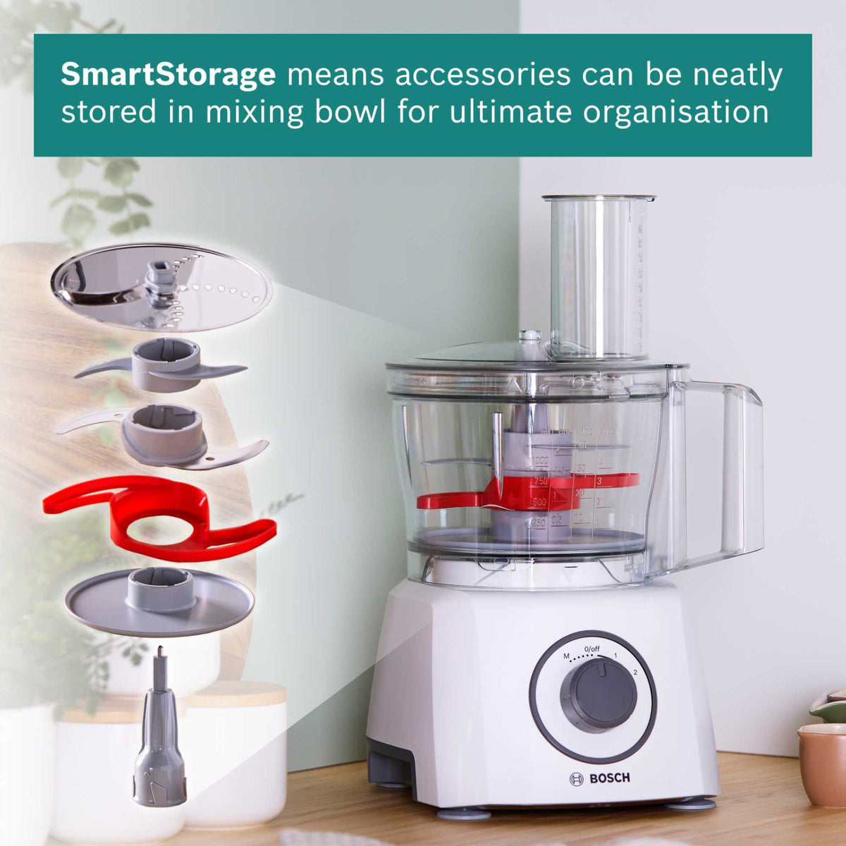 Bosch MCM3100WGB MultiTalent 3 Compact Food Processor