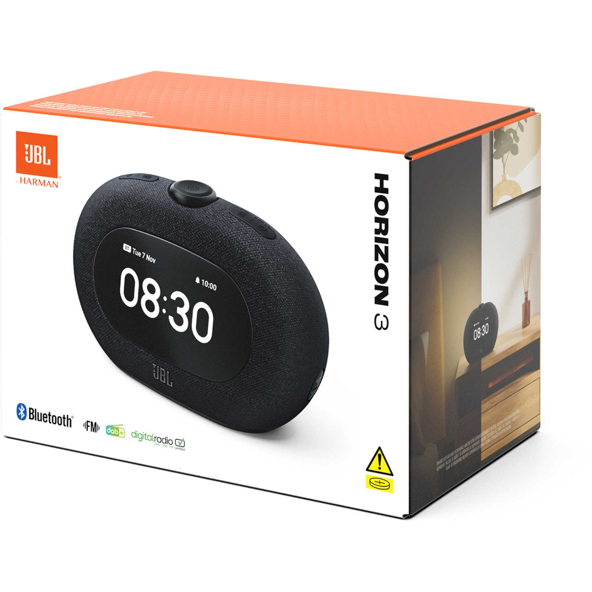 JBL Horizon 3 FM DAB Bluetooth Clock Radio - Black