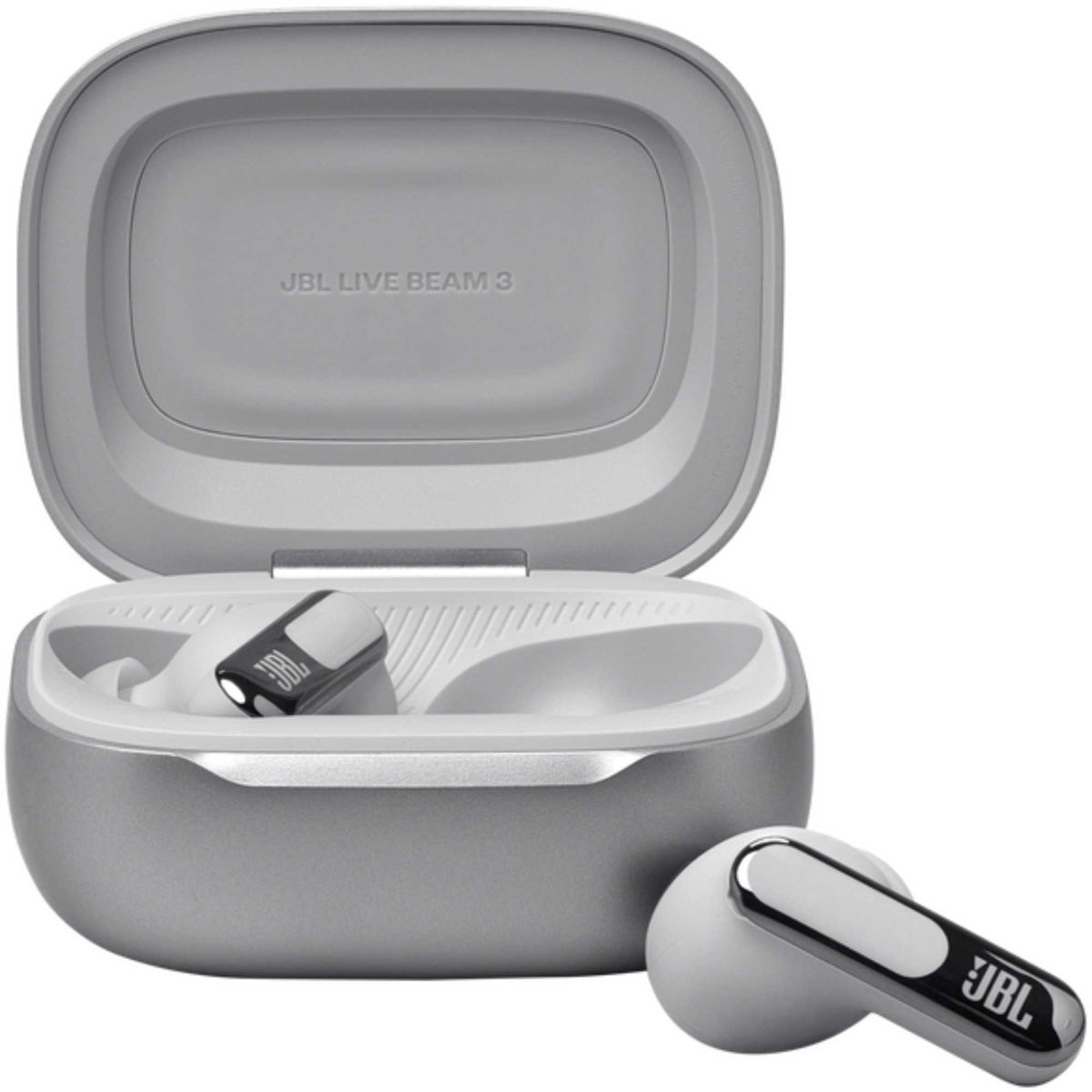 JBL Live Beam 3 In-Ear Headphones Noise Cancelling with Smart Case - Silver