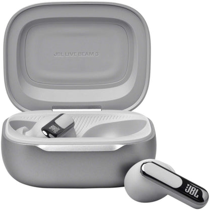 JBL Live Beam 3 In-Ear Headphones Noise Cancelling with Smart Case - Silver