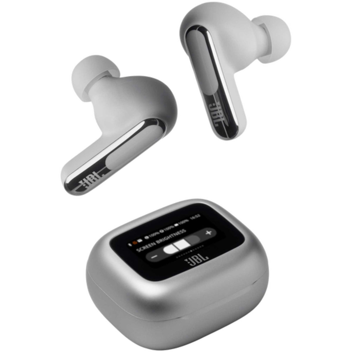 JBL Live Beam 3 In-Ear Headphones Noise Cancelling with Smart Case - Silver