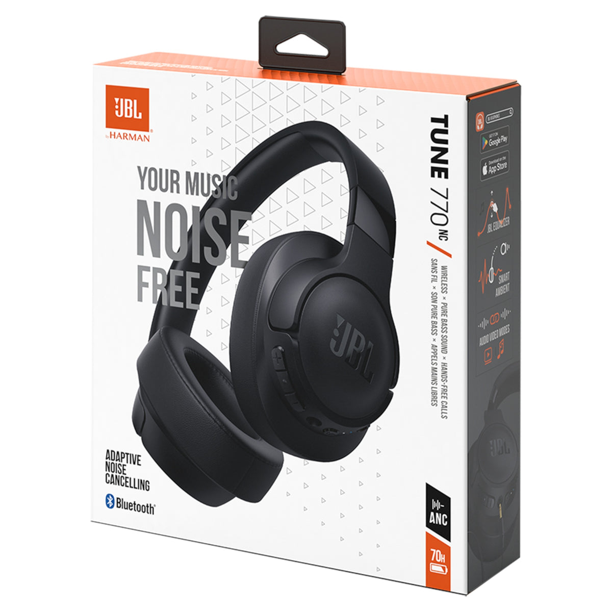 JBL Tune 770NC Bluetooth Headphones - Black