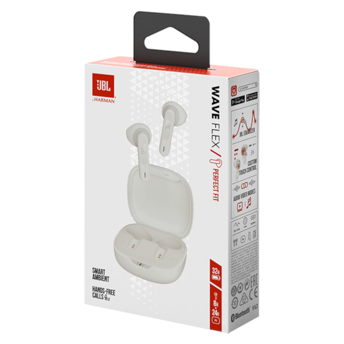 JBL Wave Flex Bluetooth Earbuds - White