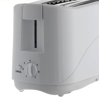Kitchen Prefect Long Slot Toater - White