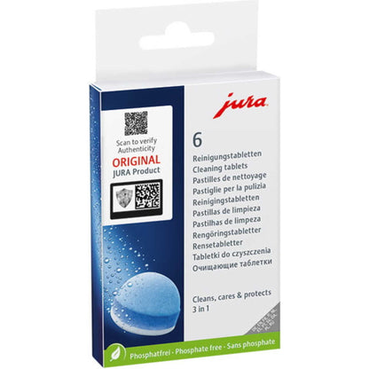 JURA 24225 3 Phase Cleaning Tablets 6 Pack