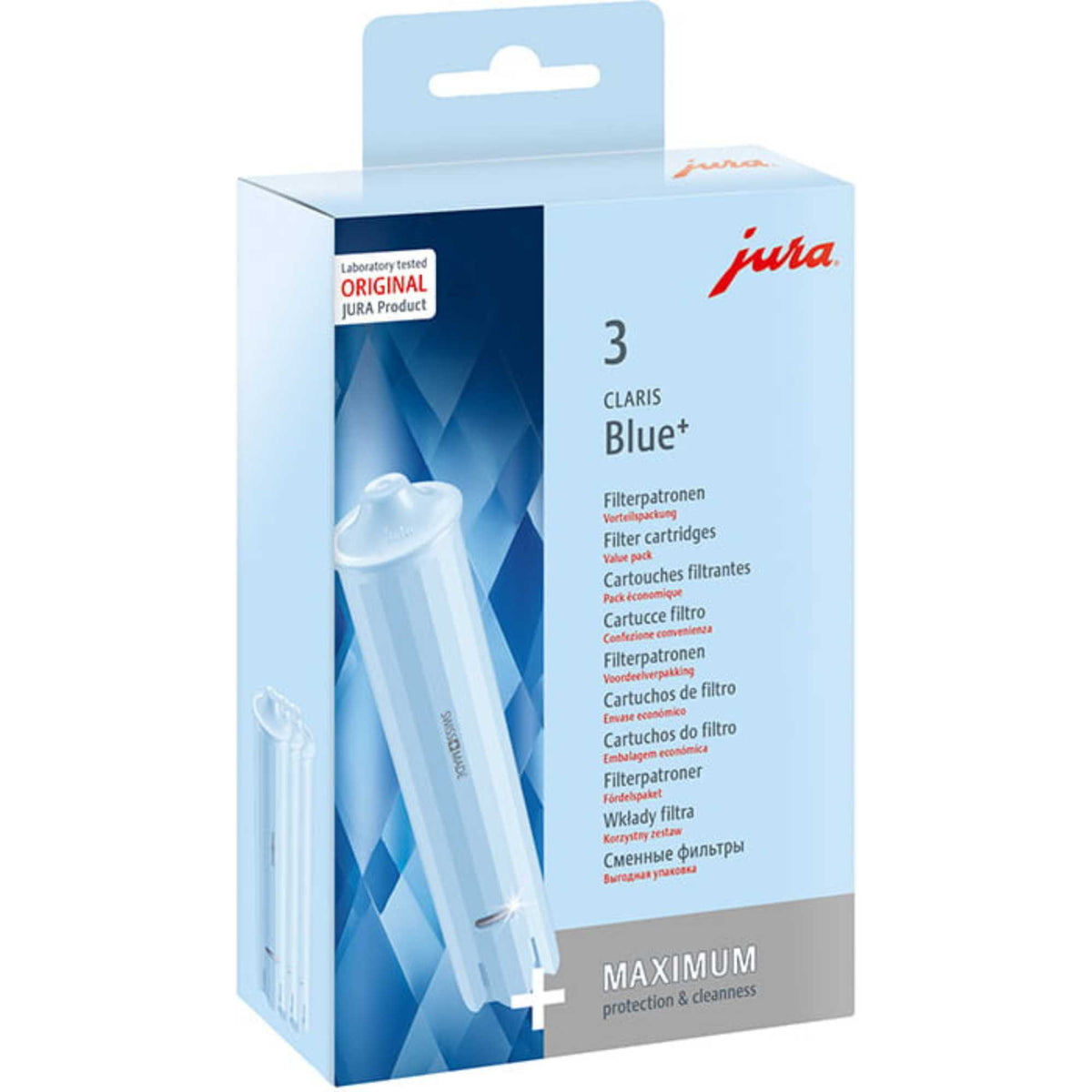 JURA 24231 CLARIS Blue+ Filter Cartridges 3 Pack