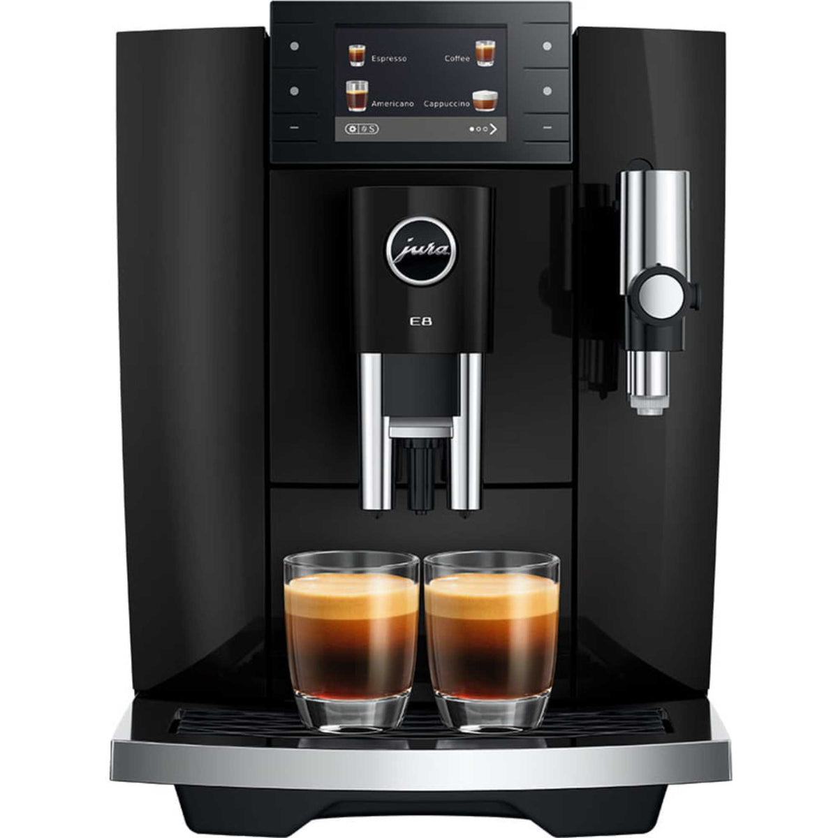 JURA E8 Smart Bean to Cup Coffee Machine - Piano Black