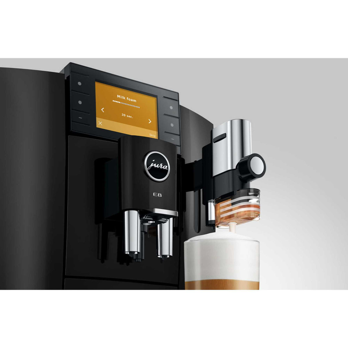 JURA E8 Smart Bean to Cup Coffee Machine - Piano Black