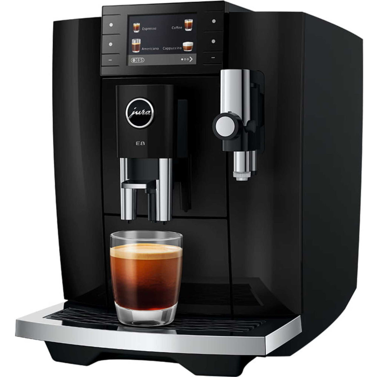 JURA E8 Smart Bean to Cup Coffee Machine - Piano Black