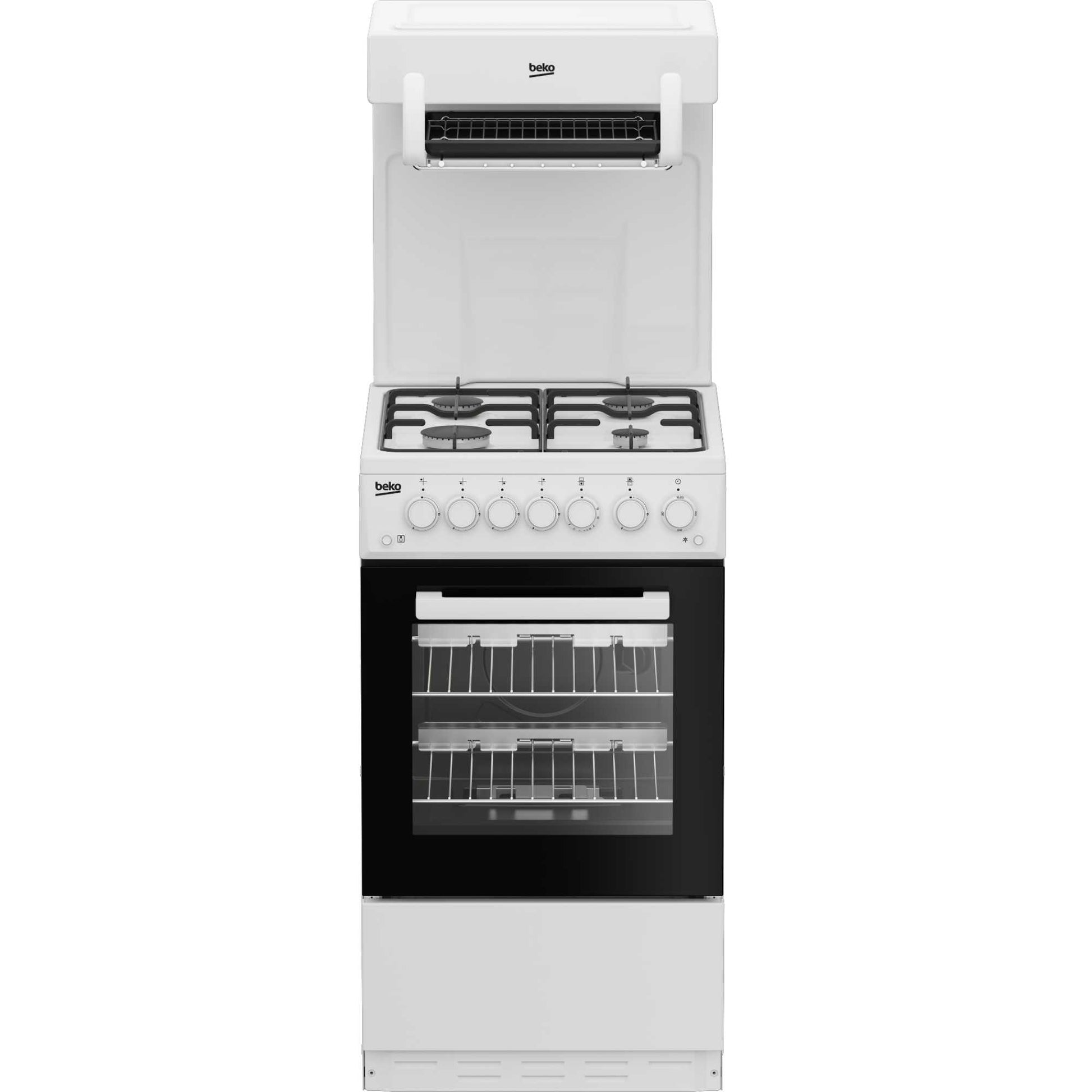 Beko 50cm Gas Single Oven Cooker - KA52NEW