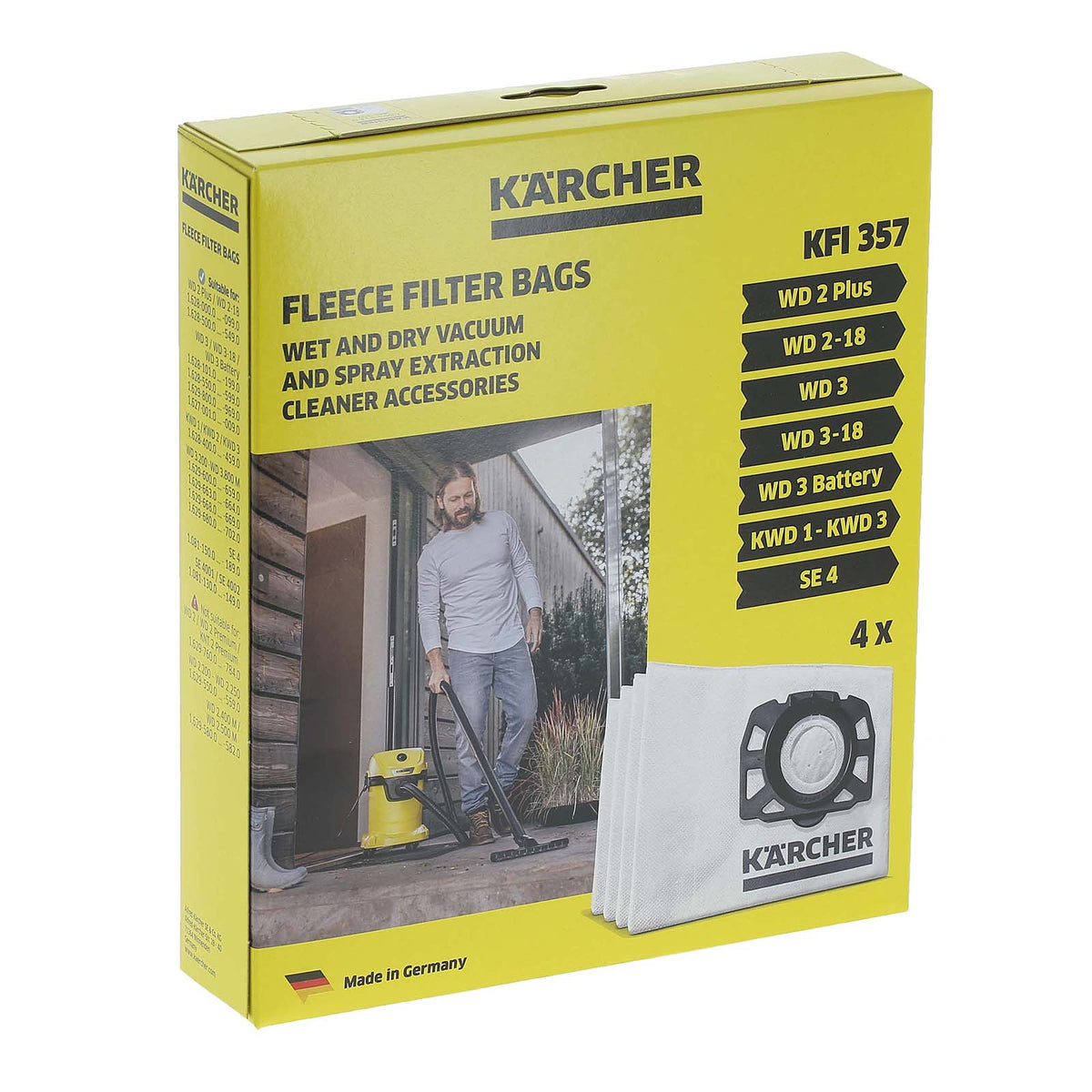 Karcher Vacuum Cleaner Microfibre Bag (Pack of 4)