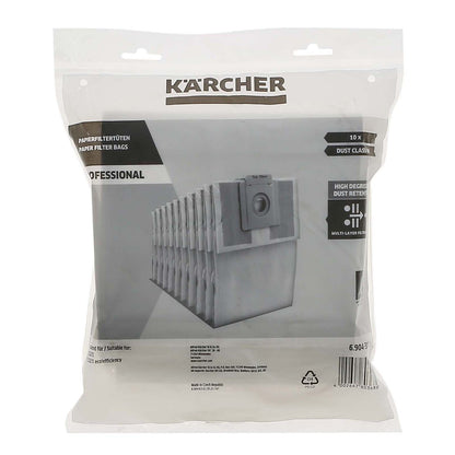 Karcher Vacuum Cleaner Paper Dust Bags T12 Pack of  10