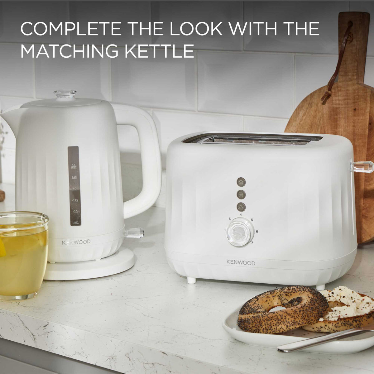 Kenwood TCP06.000WH Ripple Collection 2 Slot Toaster - White