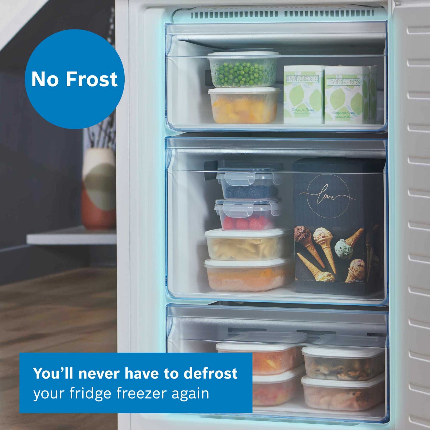 Bosch Series 2 Fridge Freezer 50/50 Total No Frost - White - KGN34NWEAG