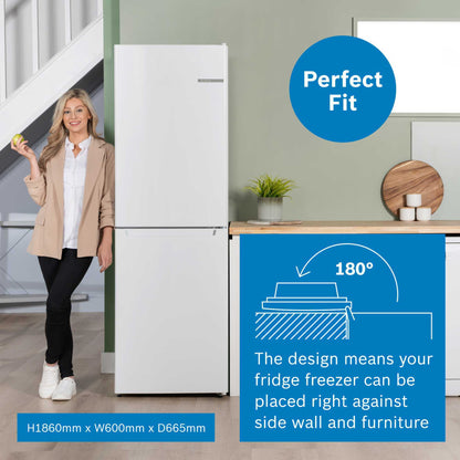 Bosch Series 2 Fridge Freezer 50/50 Total No Frost - White - KGN34NWEAG