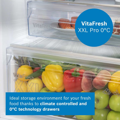 Bosch Series 4 Fridge Freezer 60/40 Total No Frost - Stainless Steel - KGN362LDFG