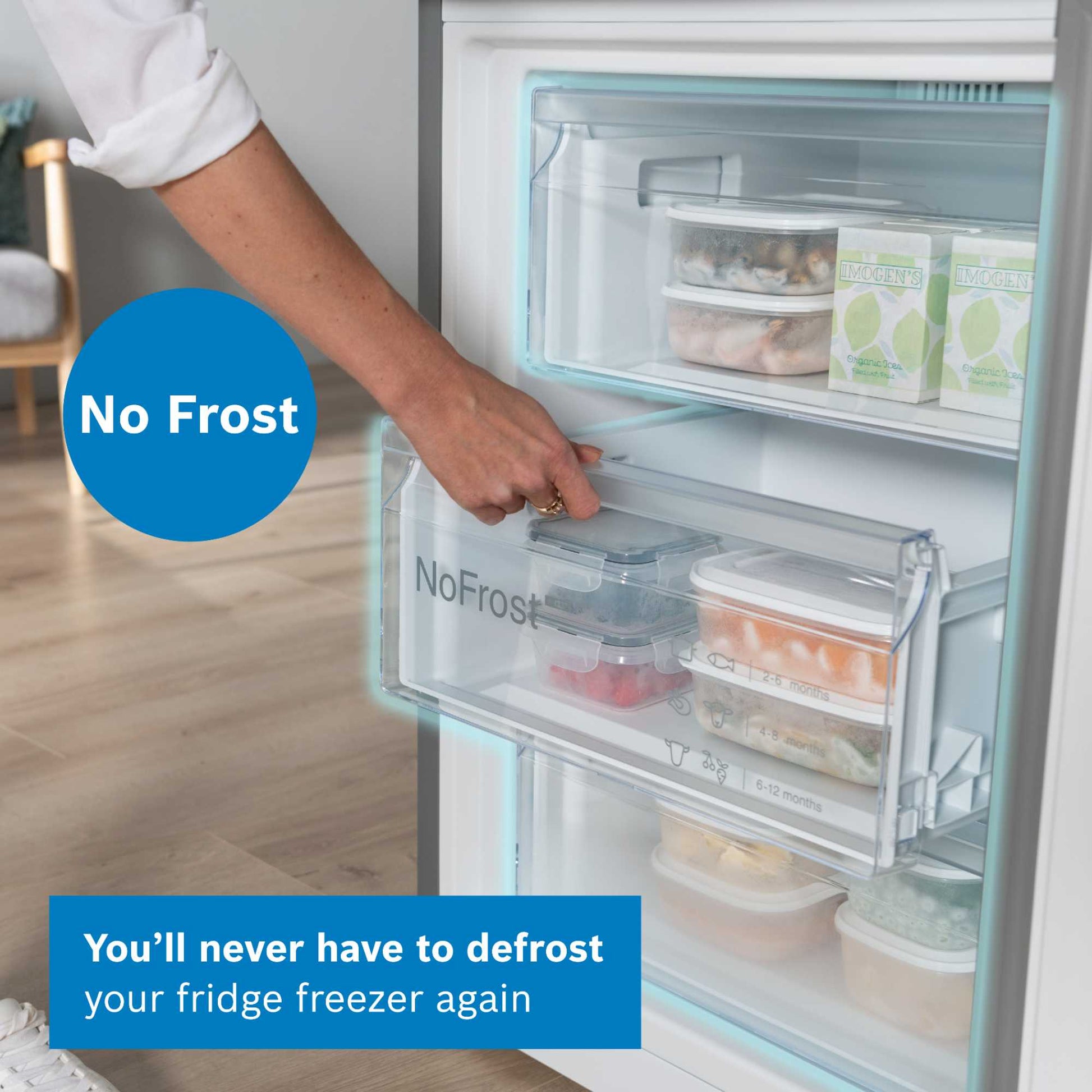 Bosch Series 4 Fridge Freezer 70/30 Total No Frost - Stainles Steel - KGN392LDFG