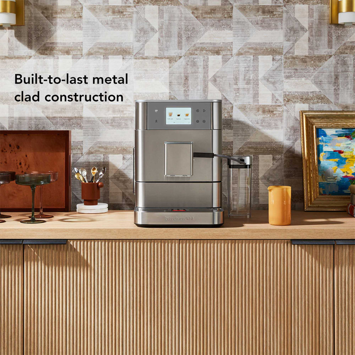 KitchenAid 5KES8557BSX Fully Automatic Espresso KF7 Quiet Mark Dual Cup - Stainless Steel