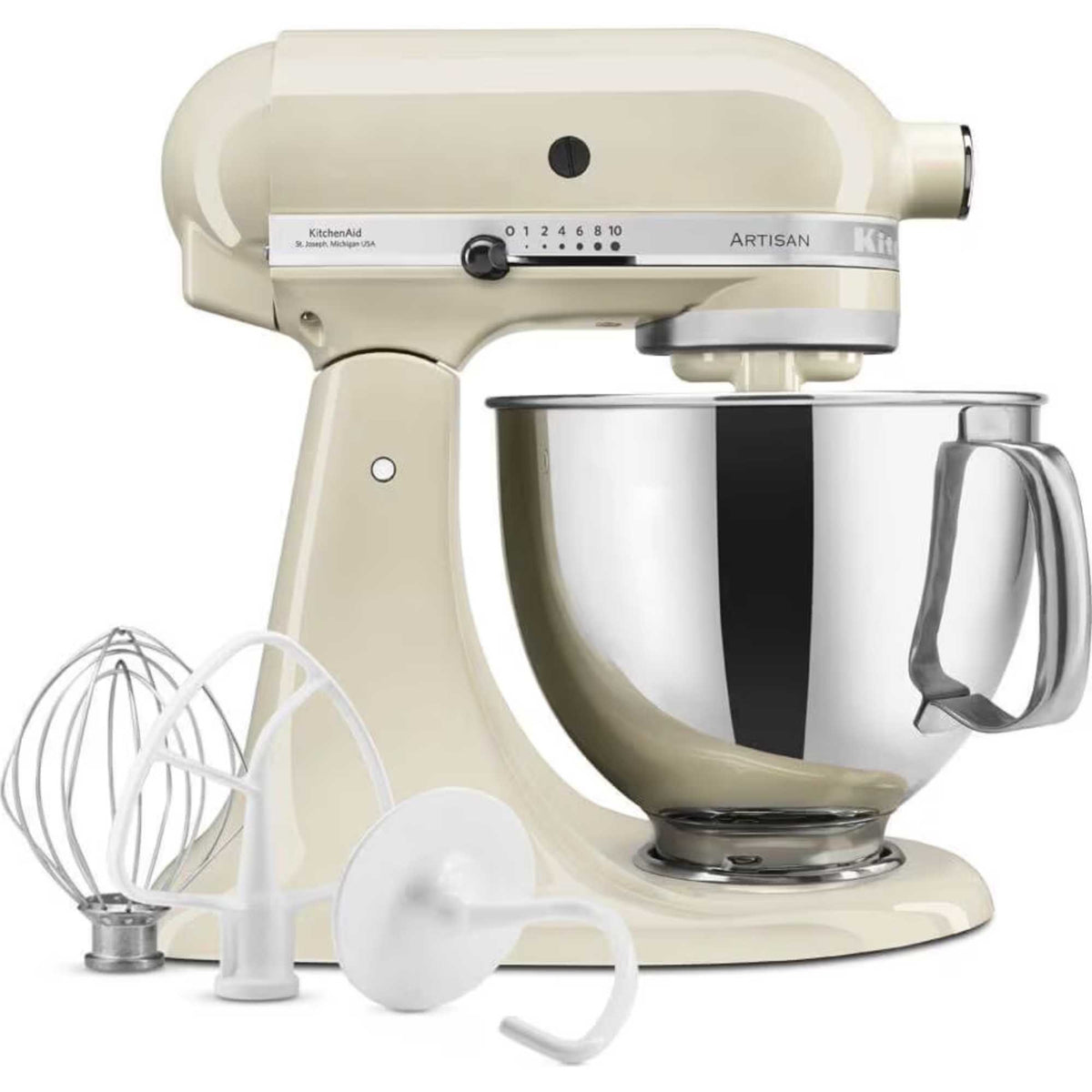 KitchenAid 5KSM125BAC Artisan 4.8L Stand Mixer - Almond Cream