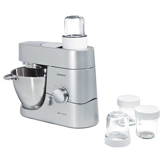 GLASS MINI CHOPPER/MILL ATTACHMENT WITH 3 JARS