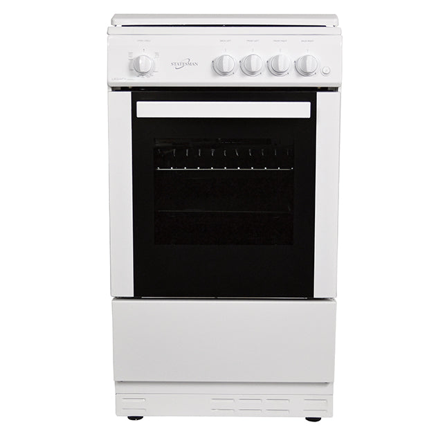 50CM GAS COOKER WITH LID WHITE