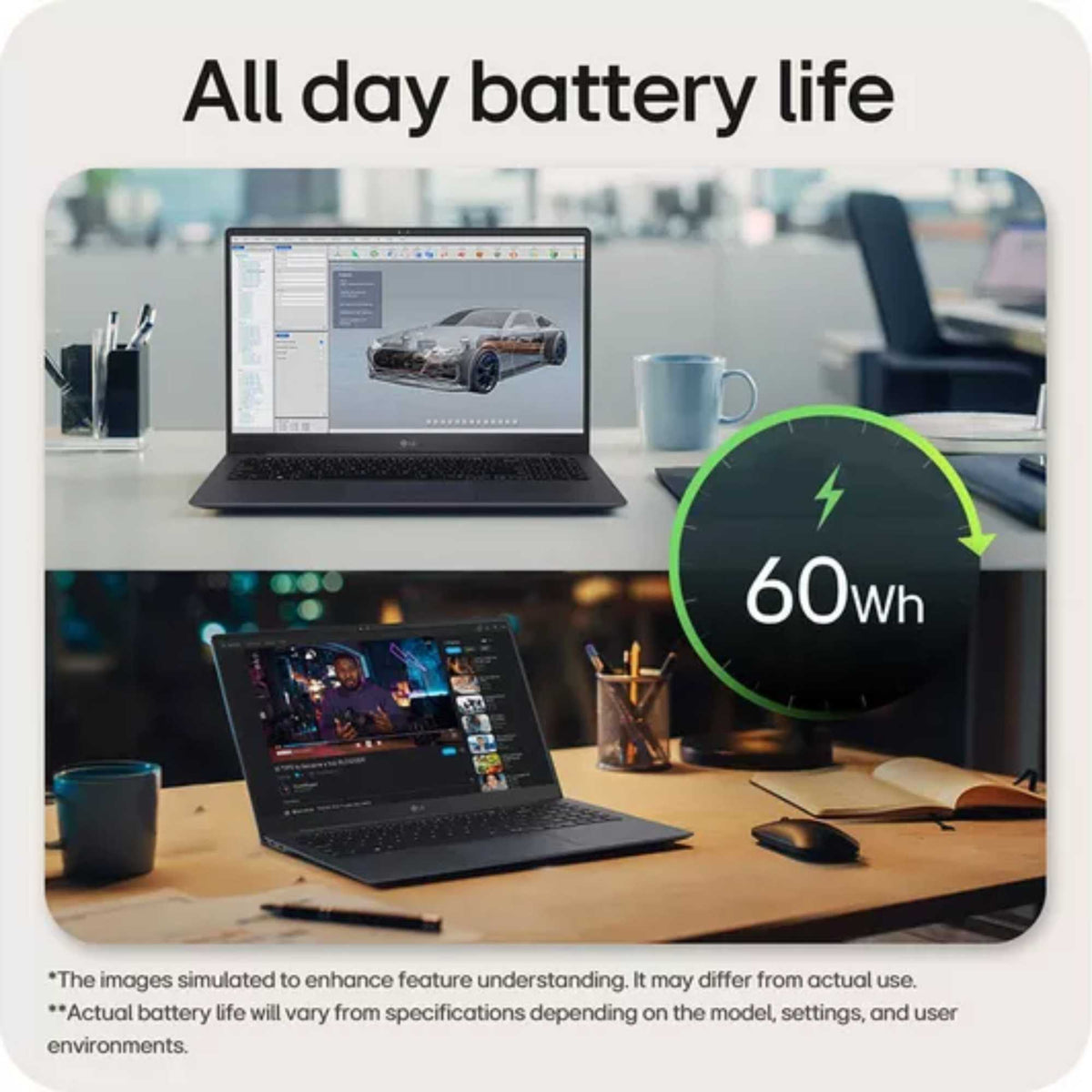 LG 15Z90ST-G.AD78A1 15.6" gran SuperSlim Laptop OLED Intel Core Ulta 7 16GB RAM