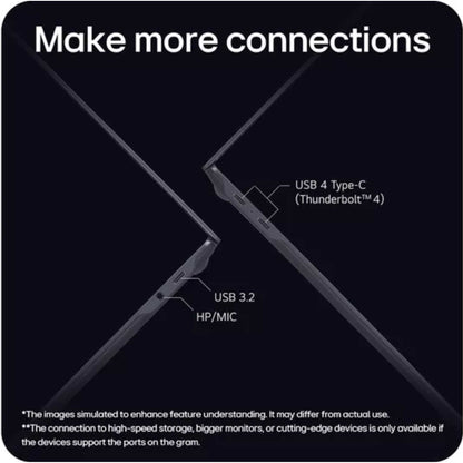 LG 15Z90ST-G.AD78A1 15.6" gran SuperSlim Laptop OLED Intel Core Ulta 7 16GB RAM
