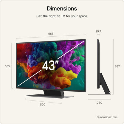 LG QNED87 43" 4K QNED Mini LED Smart TV - 43QNED87B6A