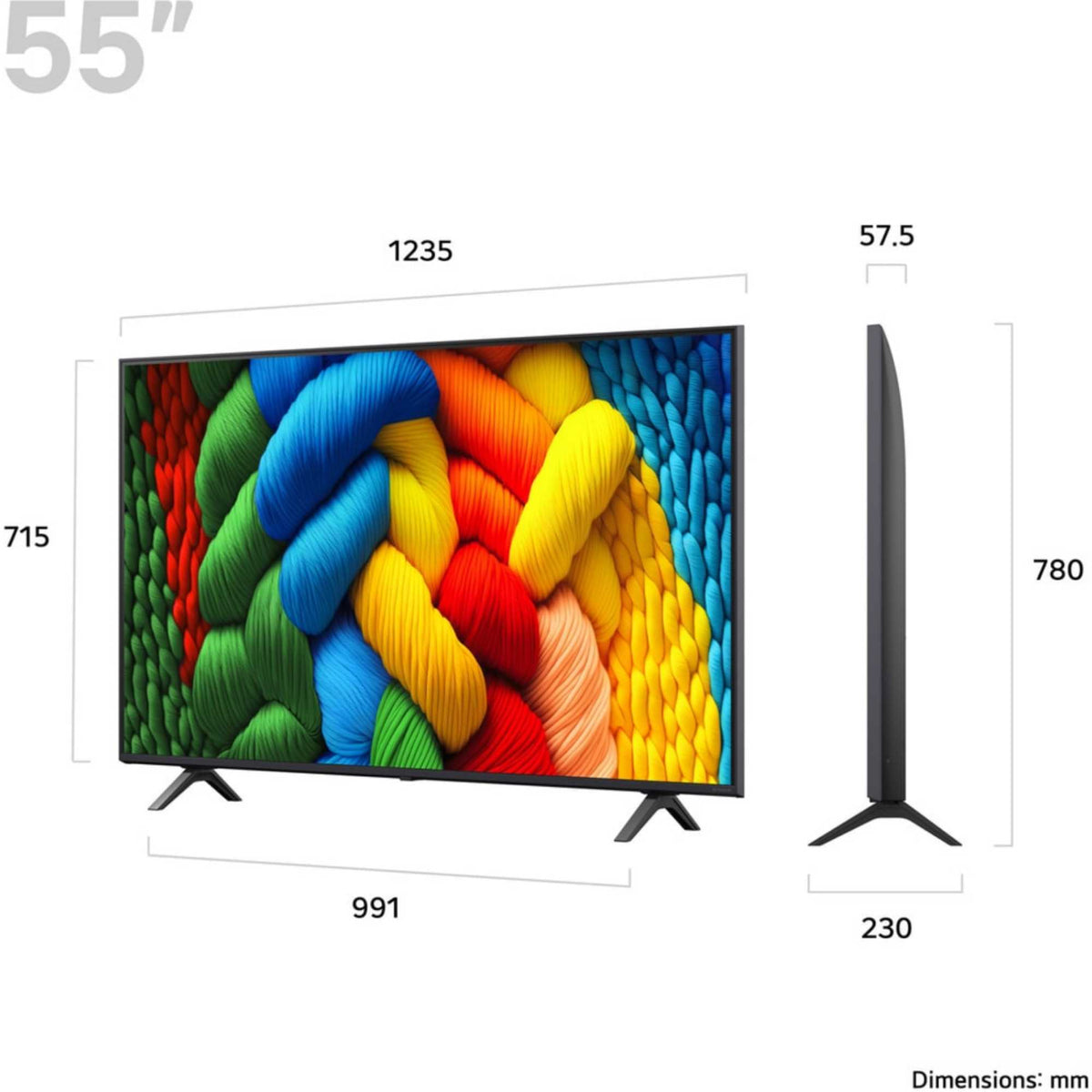 LG NANO80A6B 55" 4K Ultra HD NanoCell Smart TV 55NANO80A6B